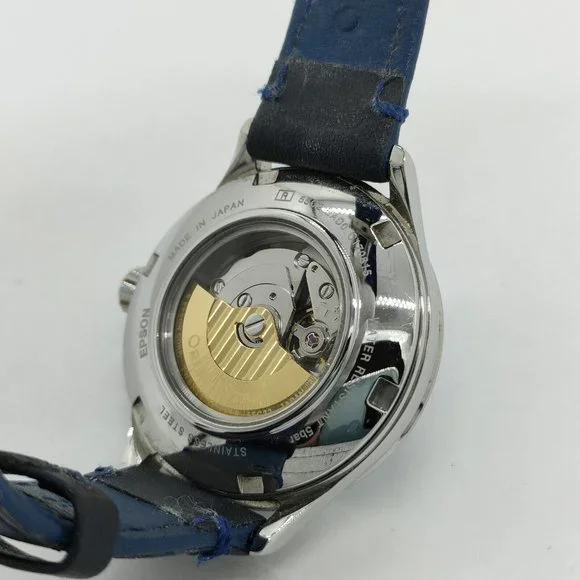 Orient Star Watch 55G2-URDU ORIENT 32mm Light & Navy Blue Running w/box WC71